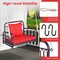 Outdoor Rattan Swing Chair with Seat Cushion for Porch and Patio